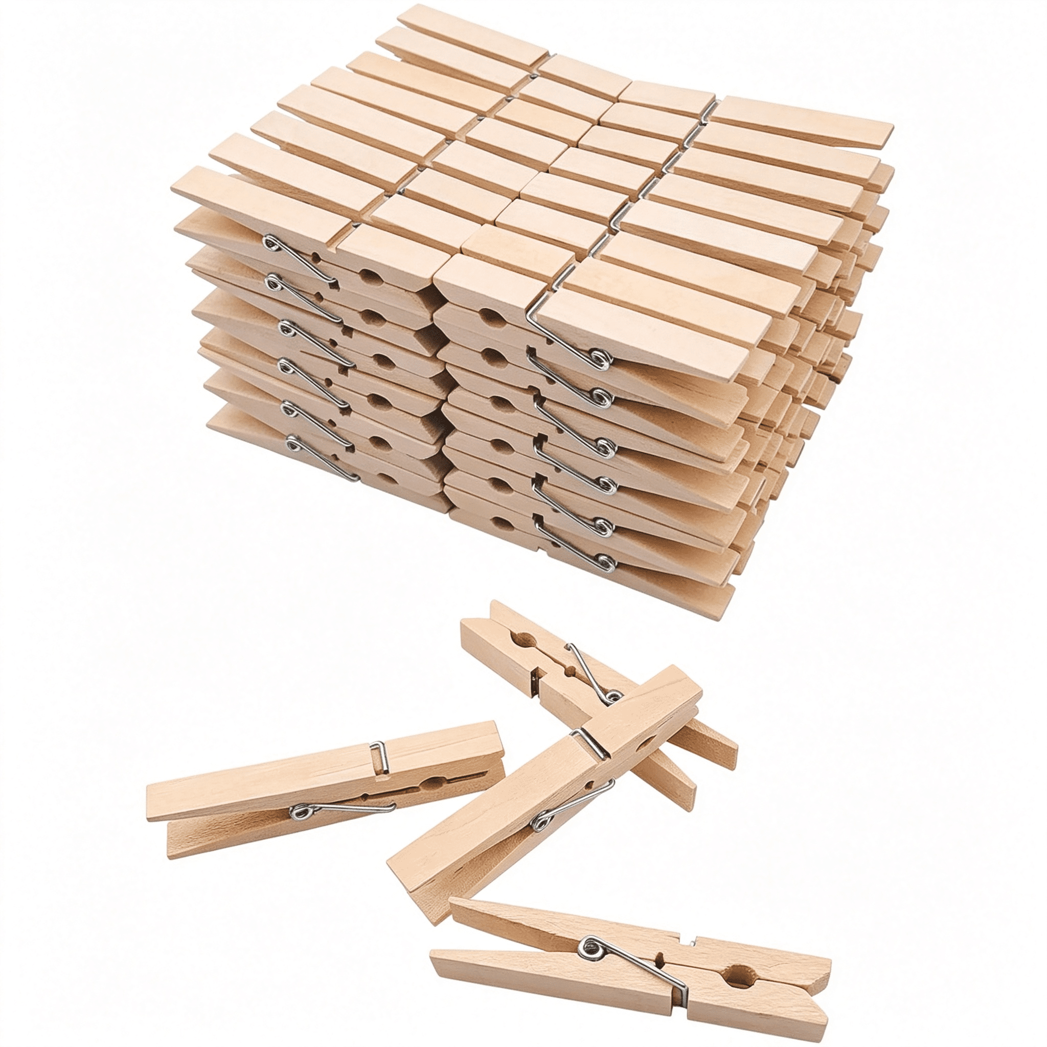 Rust Pictrues ACDANC Wooden Clothes Pins,100 Pack,2.9