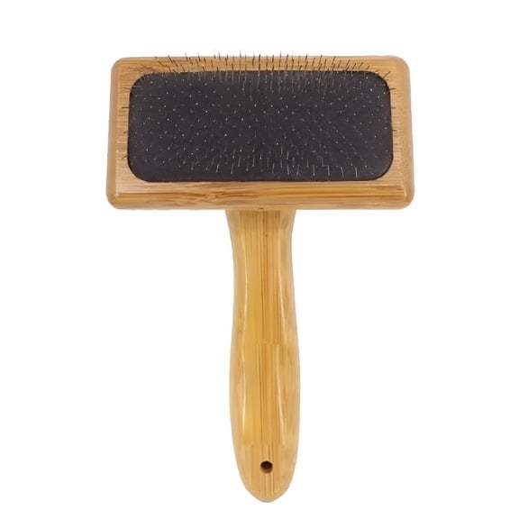 ACDANC Wooden Slicker Brush with Stainless Steel Needles, Ergonomic