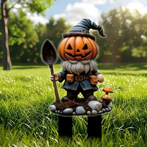 ACDANC Yard Decorations Outdoor Garden Gnomes Statue Yard Art,Weather Proof Flower Stakes for Yard Porch Lawn Pathway Pot Decorations