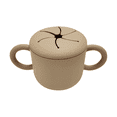 thumbnail image 1 of ACDANC toddler Snack Cups Snack Cups for toddlers Spill Proof Snack Containers for toddlers,Brown, 1 of 3