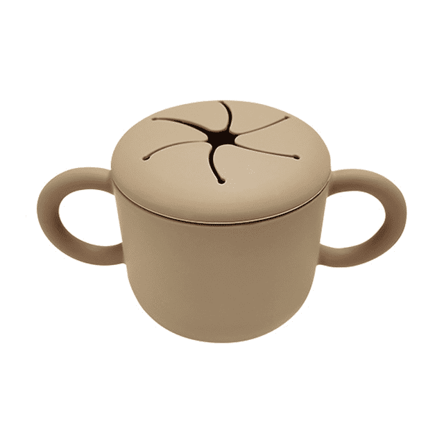 ACDANC toddler Snack Cups Snack Cups for toddlers Spill Proof Snack Containers for toddlers,Brown