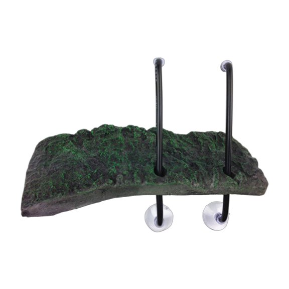 ACDANC tortoise Habitat Accessories Multi-Use Aquarium Rocks Easy Install Fish Tank Rocks,Black
