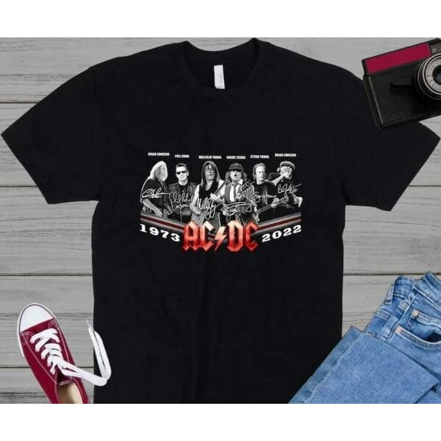 ACDC 19732022 Signatures TShirt Rock Band Merch