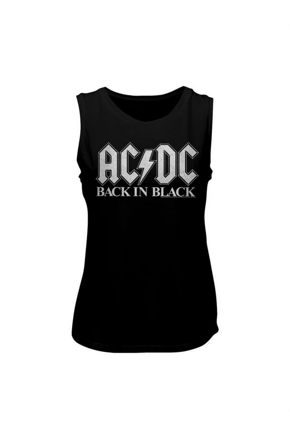 1973 Heavy Metal Rock Band Music Group Back In Black Ladies Muscle Tank Top