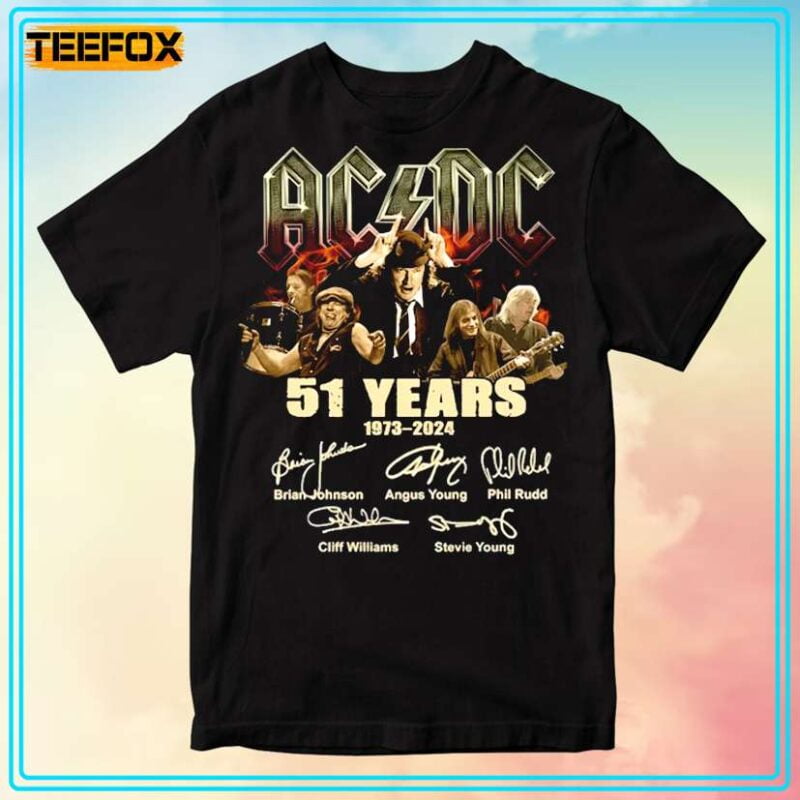 ACDC 51 Years 1973-2024 Band T-Shirt - Walmart.com