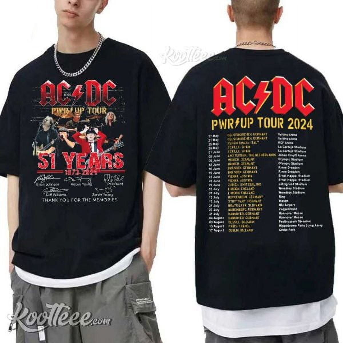 ACDC 51 Years Anniversary Power Up Tour 2024 TShirt