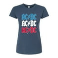 thumbnail image 1 of ACDC - ACDC USA Stack  - Juniors Fitted Graphic T-Shirt, 1 of 1