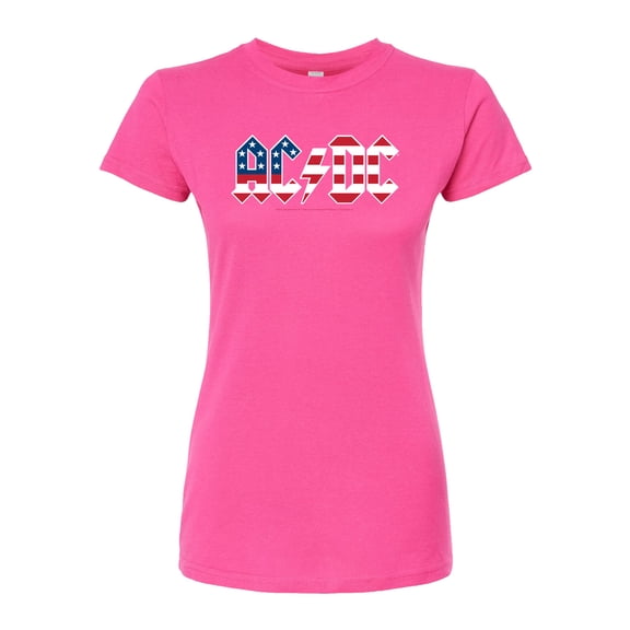 ACDC - Americana Logo - Juniors Fitted Graphic T-Shirt