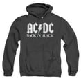 thumbnail image 1 of ACDC Back In Black Unisex Adult Pull-Over Heather Hoodie, Black, Medium, 1 of 1