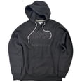 thumbnail image 1 of ACDC Back In Black Unisex Adult Slim Fit Pull-Over Heather Hoodie, Charcoal, X-Large, 1 of 5