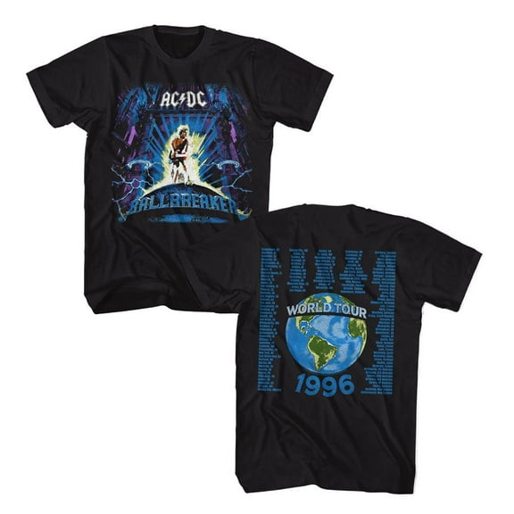ACDC Ballbreaker World Tour 1996 Men's T Shirt (Black, AdultM)