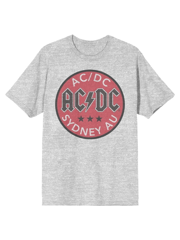 ACDC Band Logo Men's Athletic Heather Tee-S