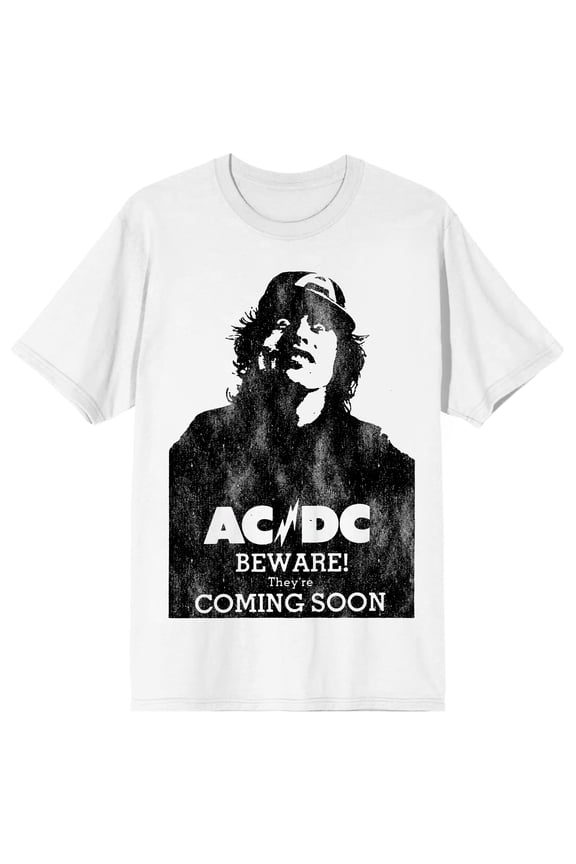 ACDC Beware Graphic Short Sleeve Tee for Men-Medium