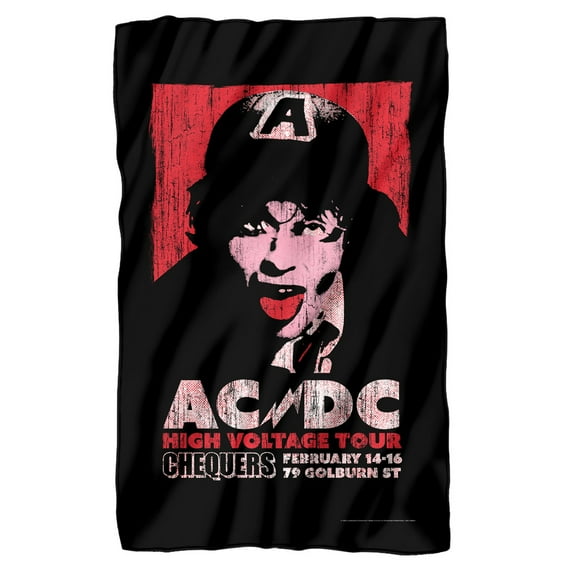 ACDC Blanket, 36"x58", High Voltage Live 1975, Fleece Blanket