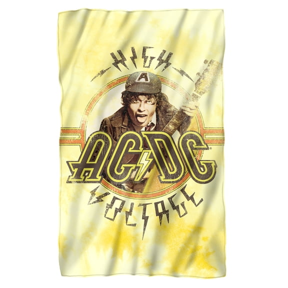 ACDC Blanket, 36"x58", High Voltage Tie Dye, Fleece Blanket