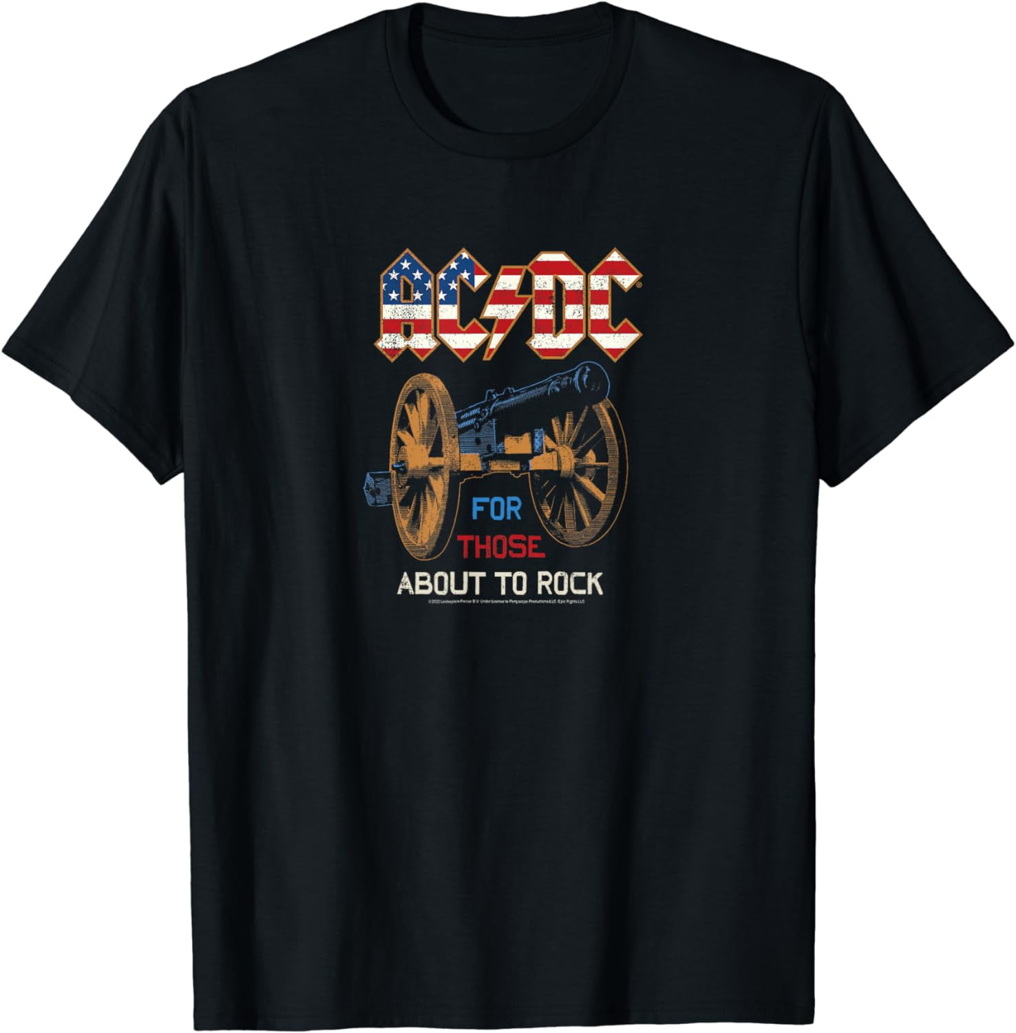 ACDC - For Those About To Rock Americana Cannon T-Shirt - Walmart.com