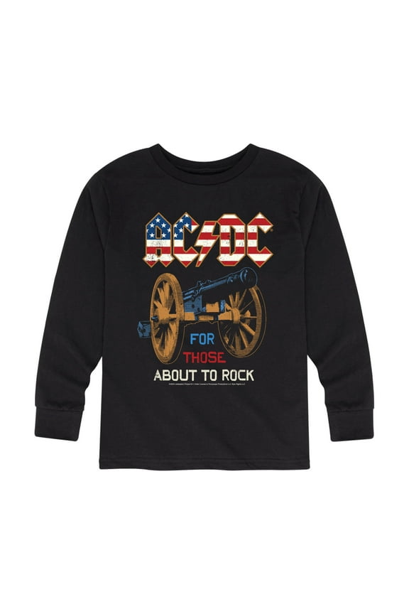 - For Those About To Rock - Toddler And Youth Long Sleeve Graphic T-Shirt