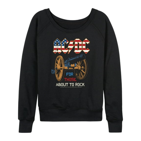ACDC - For Those About To Rock - Women's Lightweight French Terry Long Sleeve Shirt