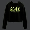 thumbnail image 1 of ACDC - Glow In The Dark - Back In Black - Juniors Cropped Pullover Hoodie, 1 of 5