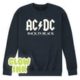 thumbnail image 1 of ACDC - Glow In The Dark - Back In Black - Men's Crew Neck Fleece Pullover, 1 of 5