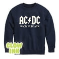 thumbnail image 1 of ACDC - Glow In The Dark - Back In Black - Toddler & Youth Crewneck Fleece Sweatshirt, 1 of 5