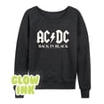 thumbnail image 1 of ACDC - Glow In The Dark - Back In Black - Women's Lightweight French Terry Long Sleeve Shirt, 1 of 5