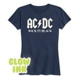 thumbnail image 1 of ACDC - Glow In The Dark - Back In Black - Women's Short Sleeve Graphic T-Shirt, 1 of 5