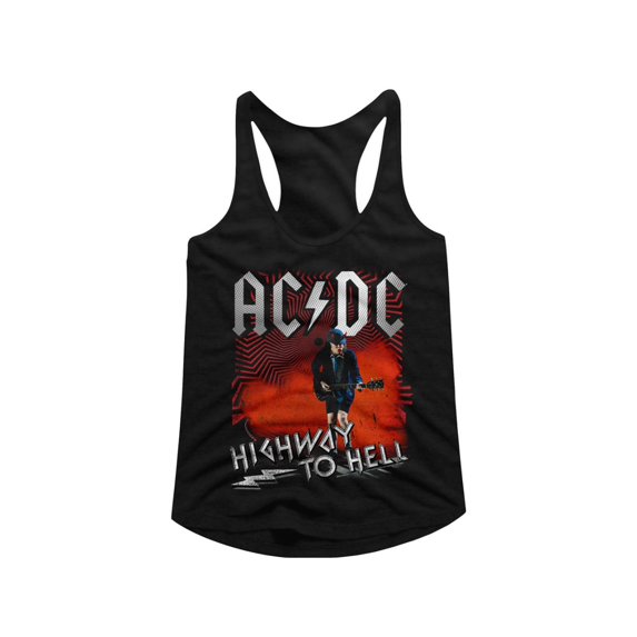 ACDC Highway to Hell Angus Shredding Women's Tank Top (S) (S)