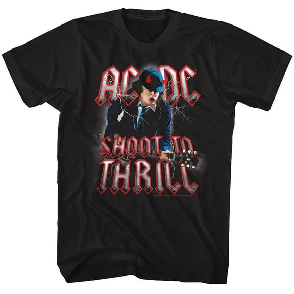 AC/DC Shoot To Thrill Black Adult T-Shirt L