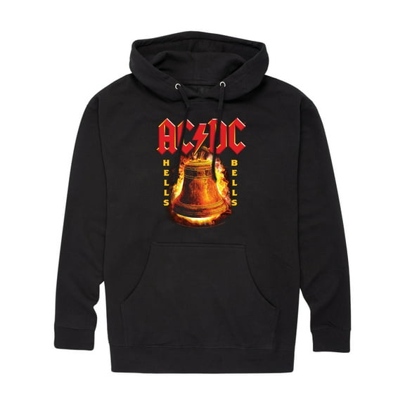 ACDC - Hells Bells Flames - Men's Pullover Hooded Fleece Sweatshirt