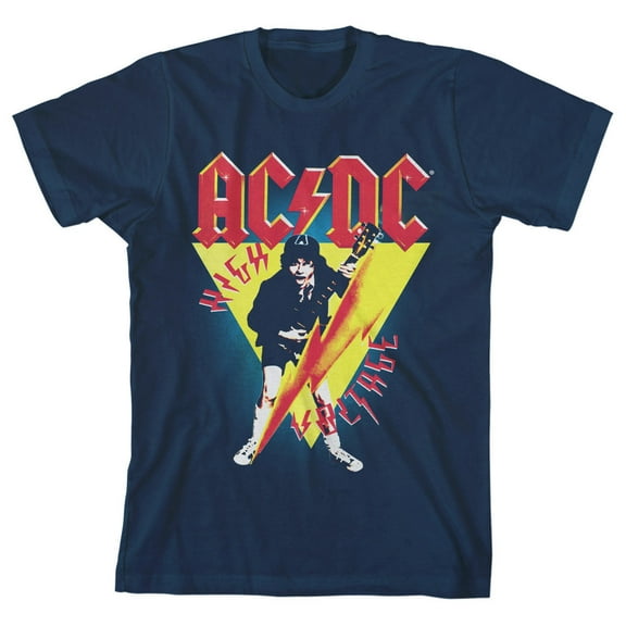ACDC High Voltage Youth Boy's Navy T-Shirt-Large