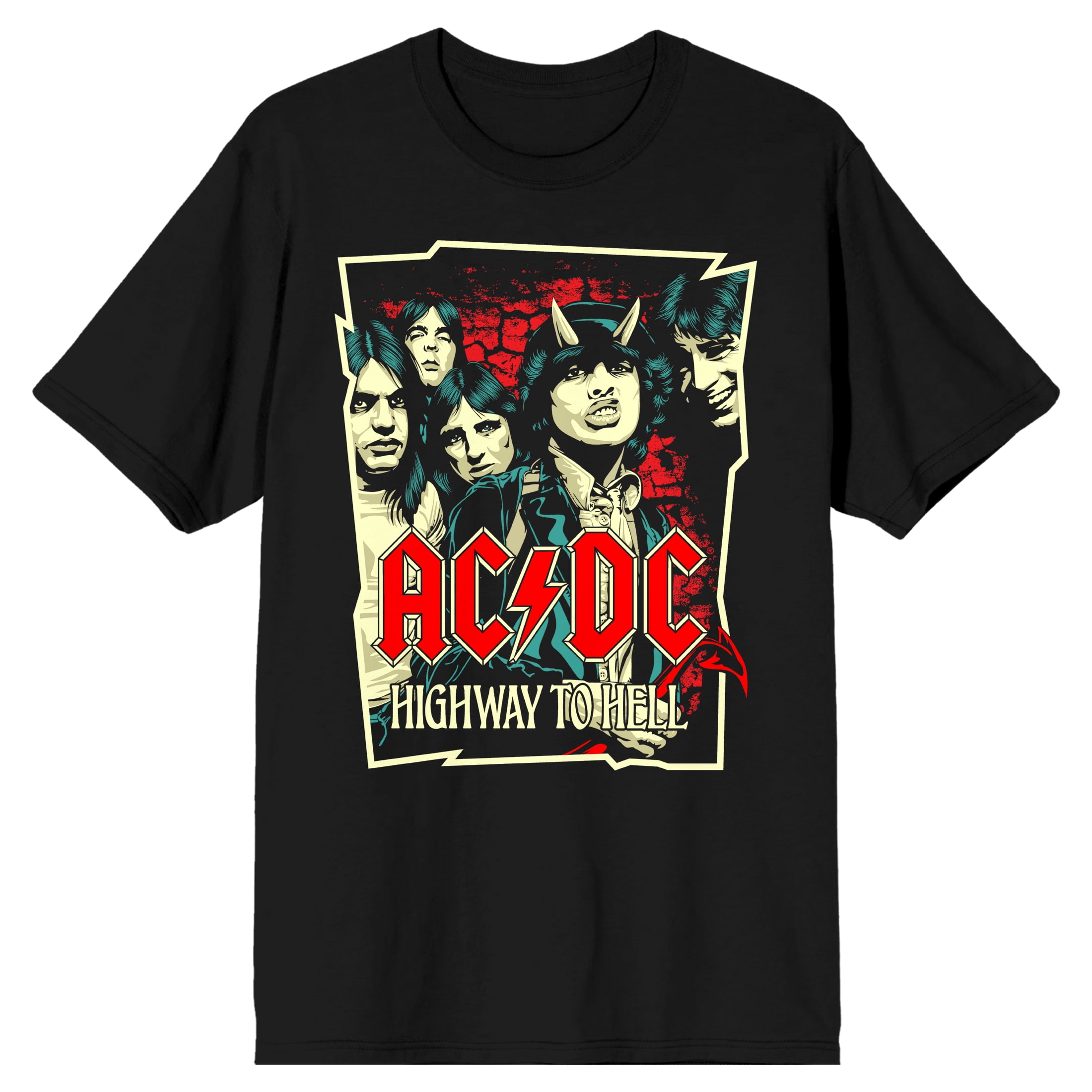 日本然リトテ - AC/DC Band T -shirt XL Black Cotton High