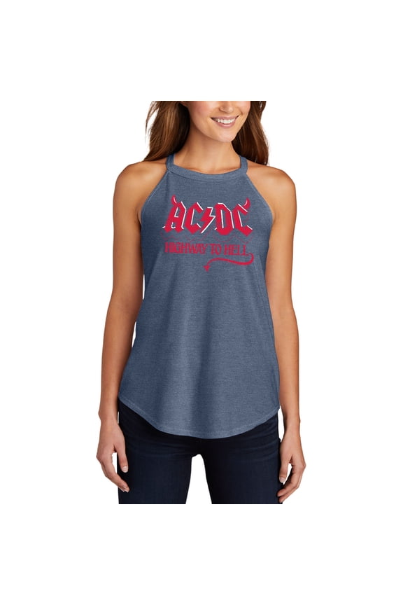 - Highway To Hell - Juniors High Neck Tank Top