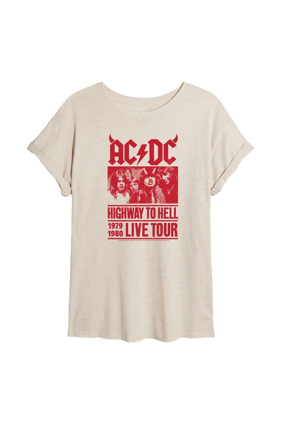- Highway To Hell Poster Style - Juniors Muscle T-Shirt