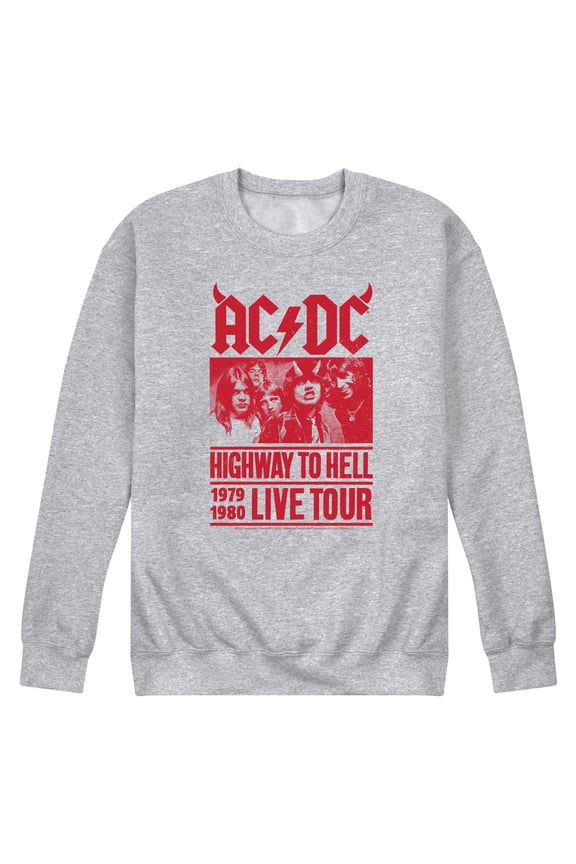 - Highway To Hell Poster Style - Men's Crew Neck Fleece Pullover