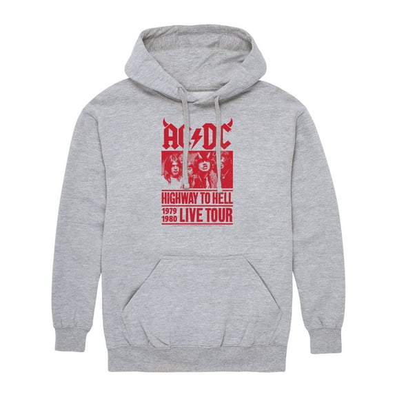 ACDC - Highway To Hell Poster Style - Men's Pullover Hooded Fleece Sweatshirt