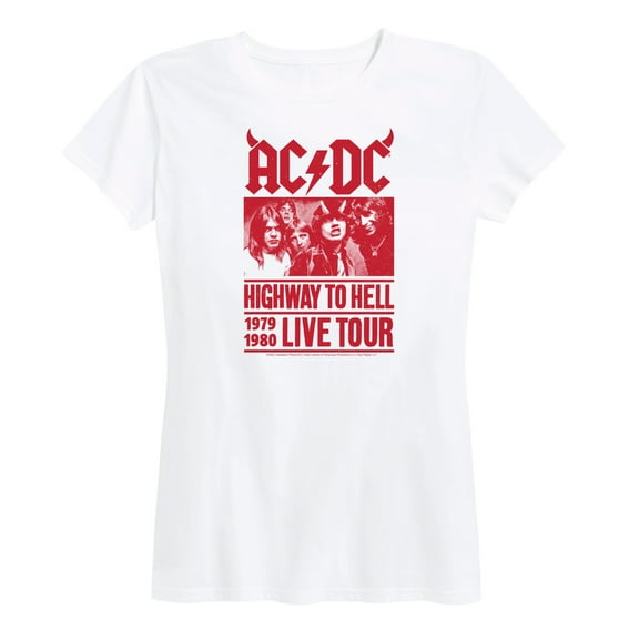 ACDC - Highway To Hell Poster Style - Women's Short Sleeve Graphic T-Shirt