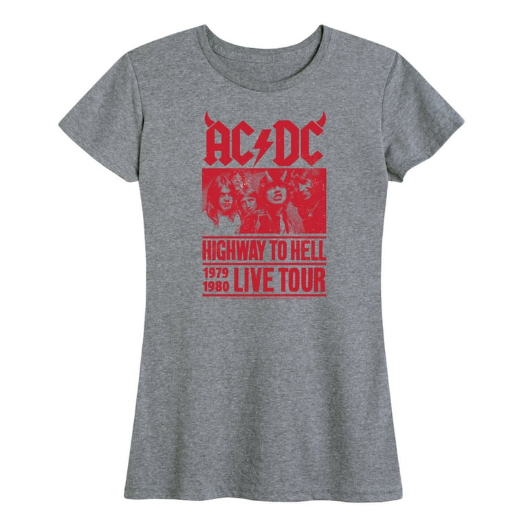 ACDC Highway To Hell Poster Style Women's Short Sleeve Graphic