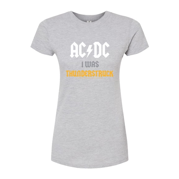 ACDC - I Was Thunderstruck - Juniors Fitted Graphic T-Shirt