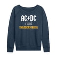 thumbnail image 1 of ACDC - I Was Thunderstruck - Women's Lightweight French Terry Long Sleeve Shirt, 1 of 5