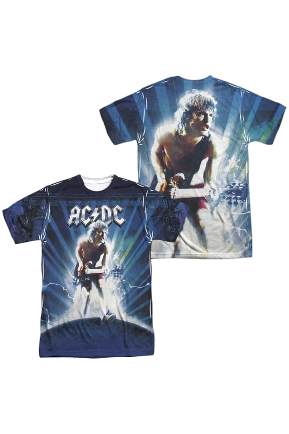 ACDC Lightning Unisex Adult Sublimated Costume T Shirt (Front/Back), 2X-Large Multicolor
