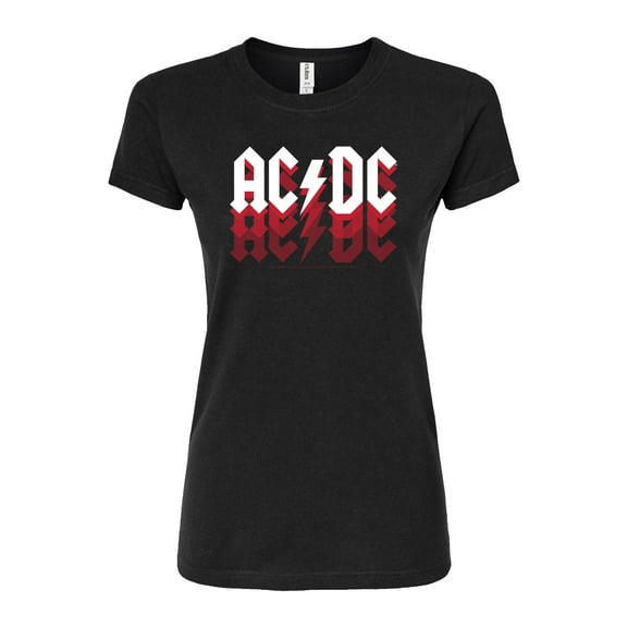 ACDC - Logo Fade - Juniors Fitted Graphic T-Shirt
