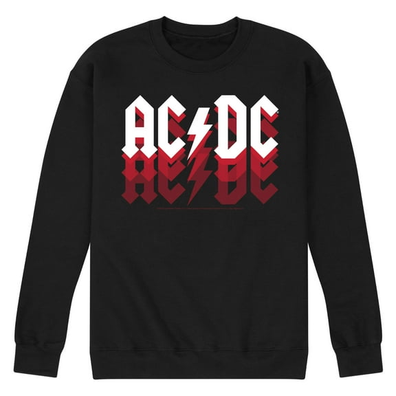 ACDC - Logo Fade - Men's Crew Neck Fleece Pullover