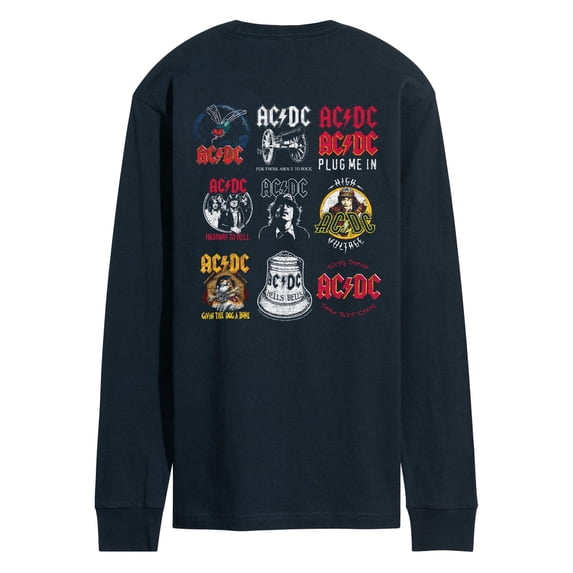ACDC - Logo Grid - Men's Long Sleeve Graphic T-Shirt