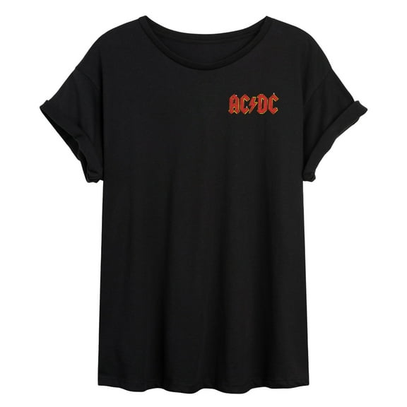 ACDC - Logo Grid -Womens Oversized Graphic T-Shirt