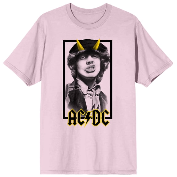 ACDC Man With Horns Men's Pink T-shirt-XL