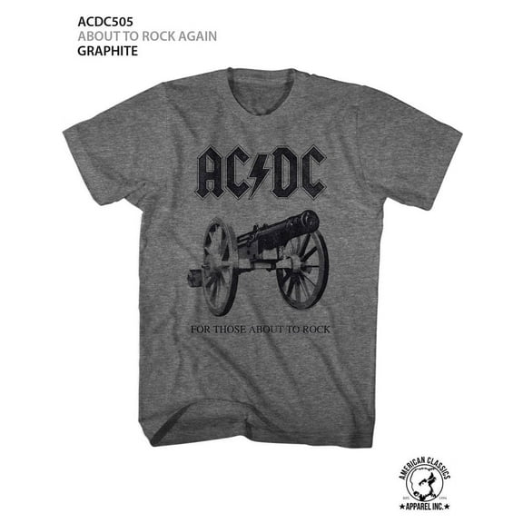 ACDC Music About To Rock Again Adult Short Sleeve T Shirt