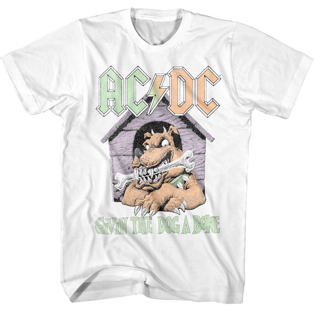ACDC Pastel Givin the Dog a Bone Men's T Shirt Kennel Rock Band Concert