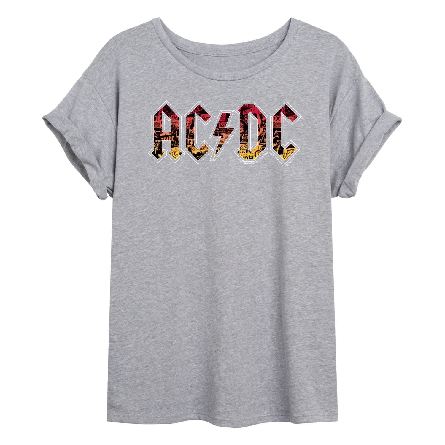 ACDC - Poster Texture - Women's Oversized T-Shirt - Walmart.com