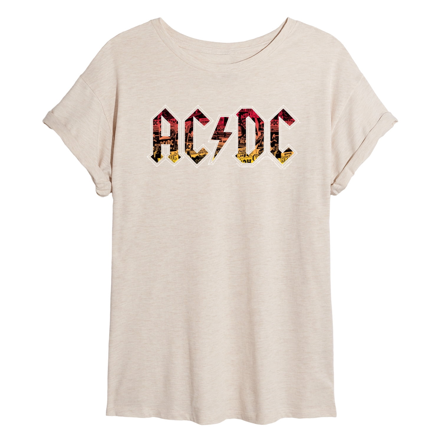 ACDC - Poster Texture - Women's Oversized T-Shirt - Walmart.com